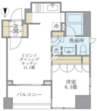 アパートメンツタワー麻布十番 902 間取り図