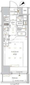 ザ・ログ日本橋 802 間取り図