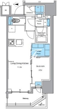 プライムアーバン浅草田原町 504 間取り図