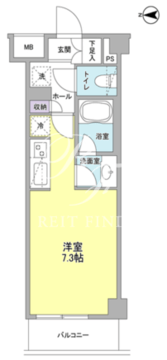 リバーレ蒲田仲六郷 309 間取り図