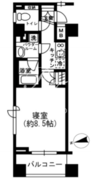 レジディア四谷三丁目 602 間取り図