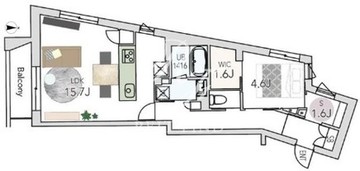 グランデュオ柿の木坂2 404 間取り図