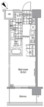 パークハビオ赤坂 304 間取り図