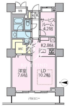 ロイヤルパークスタワー南千住 403 間取り図