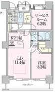 ロイヤルパークスタワー南千住 2611 間取り図