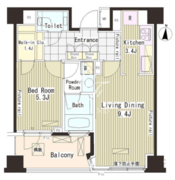 パークアクシス恵比寿 417 間取り図