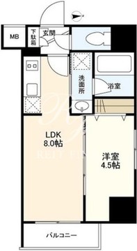 ブレッツァ恵比寿 1003 間取り図