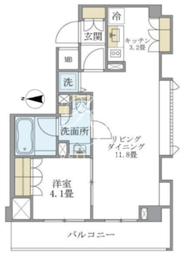 ブリリアイスト北沢 301 間取り図