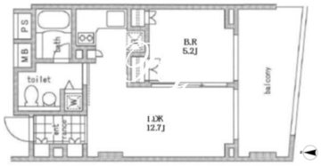 KDXレジデンス南麻布 805 間取り図