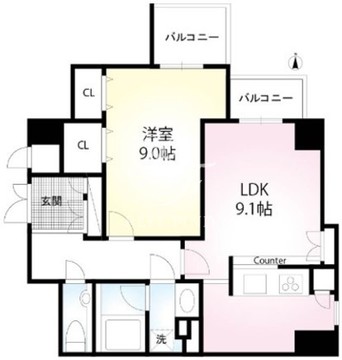 センプレ高輪 201 間取り図