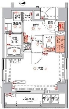 ハーモニーレジデンス浅草 801 間取り図