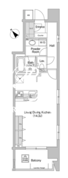 コンフォリア神田神保町 502 間取り図