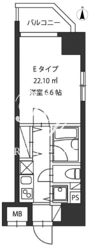 レジディア新御茶ノ水 801 間取り図