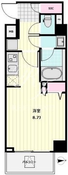 ヴィークブライト南麻布 405 間取り図