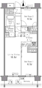 パークアクシス滝野川 402 間取り図