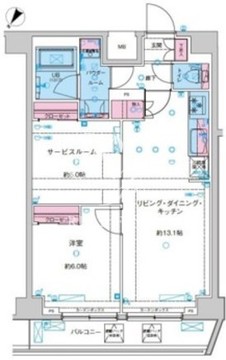 ジェノヴィア鐘ヶ淵 801 間取り図