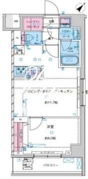 ジェノヴィア鐘ヶ淵 705 間取り図