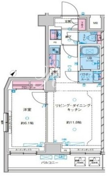 ジェノヴィア鐘ヶ淵 807 間取り図