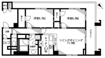 レジディア日本橋馬喰町 1307 間取り図
