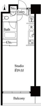 グレンパーク秋葉原イースト 1102 間取り図
