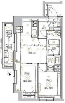 リルシア墨田八広 301 間取り図