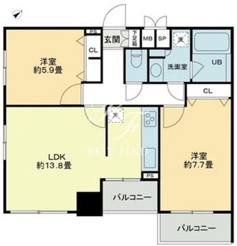 クロスレジデンス蒲田 1305 間取り図
