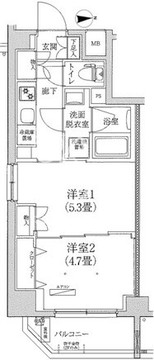 ルフレプレミアム押上 701 間取り図