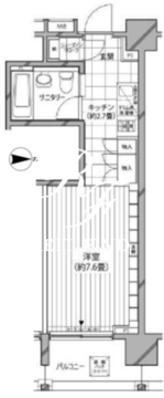 カスタリア麻布十番七面坂 807 間取り図