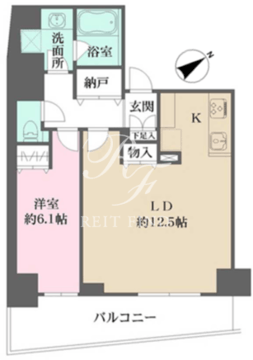 Ｎ-ｆｌａｔｓ三ノ輪 1202 間取り図