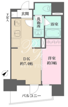 Ｎ-ｆｌａｔｓ三ノ輪 1203 間取り図