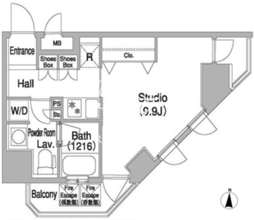 コンフォリア浅草橋DEUX 801 間取り図
