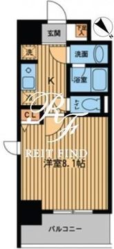 プライムアーバン門前仲町 1204 間取り図