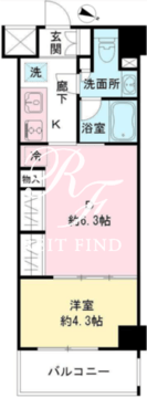 ＩＢＩＳ市ヶ谷 304 間取り図