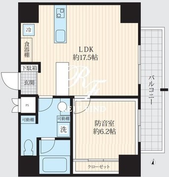 ルミーク麻布十番 701 間取り図