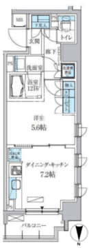 パークアクシス両国馬車通り 201 間取り図