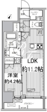 サンウッド東日本橋フラッツ 402 間取り図