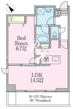 リージア西新宿O-PLACE 901 間取り図
