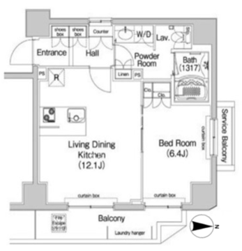 コンフォリア九段 403 間取り図