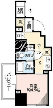 プレール・ドゥーク戸越銀座通り 205 間取り図