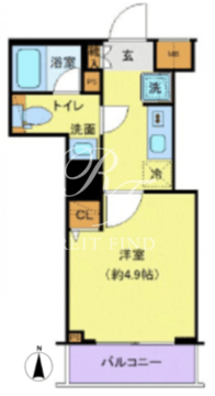 プレール・ドゥーク戸越銀座通り 403 間取り図