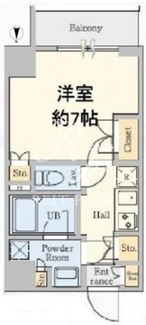 クレストコート蔵前 603 間取り図