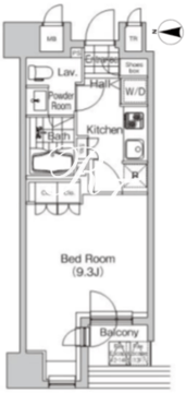 プライムアーバン池袋 302 間取り図