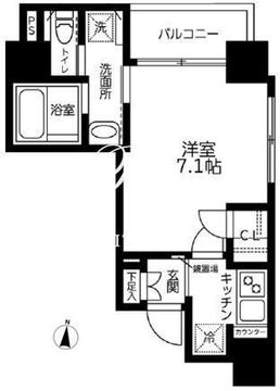 ライブカーサ早稲田 802 間取り図