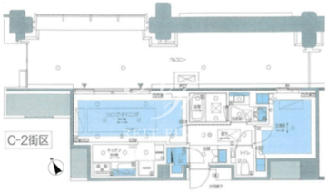 麻布台ヒルズガーデンプラザB 801 間取り図