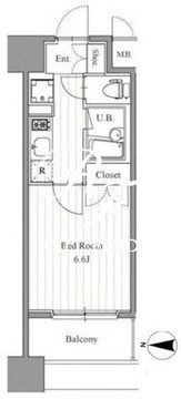 フィットエル森下 1304 間取り図