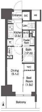 コンフォリア東新宿 1013 間取り図