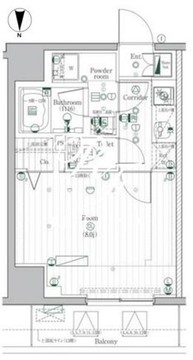 プレミアムキューブ駒込 1202 間取り図
