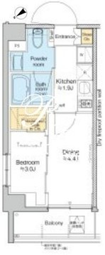 プラウドフラット墨田曳舟ディアージュ 101 間取り図