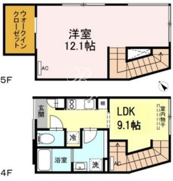 グランテージ西小山 401 間取り図
