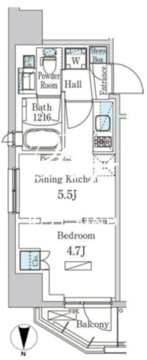 パークアクシス浅草田原町ガーデン 1203 間取り図